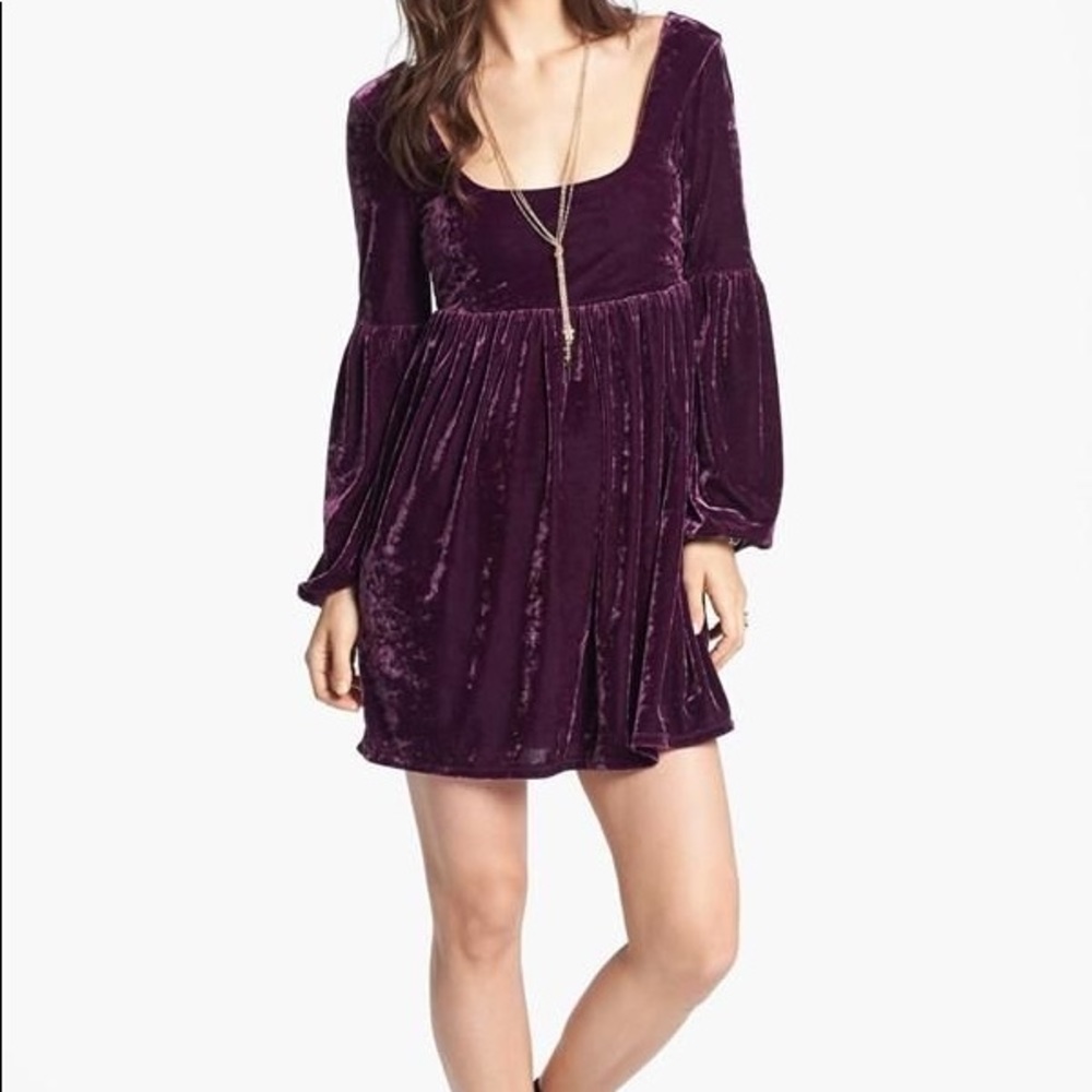 Free People purple velvet dress